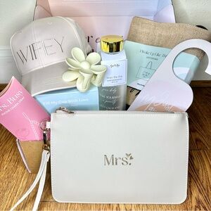 Gifts for Bride, Miss to Mrs Subscription Box Honeymoon Themed Gift Basket, NEW